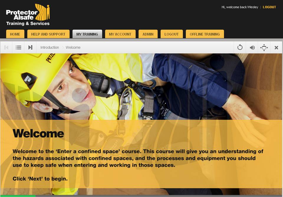 Confined space training online
