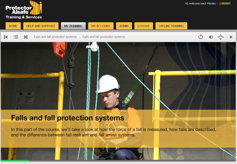 working at heights training online